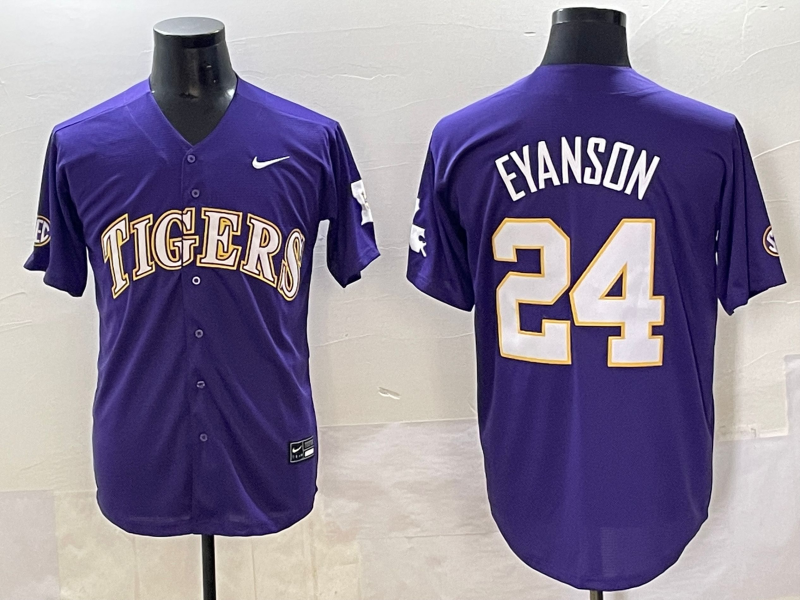 Men 2025 LSU Tigers #24 Eyanson blue Joint Name Nike NCAA 2025  Jersey style 5->oklahoma city thunder->NBA Jersey